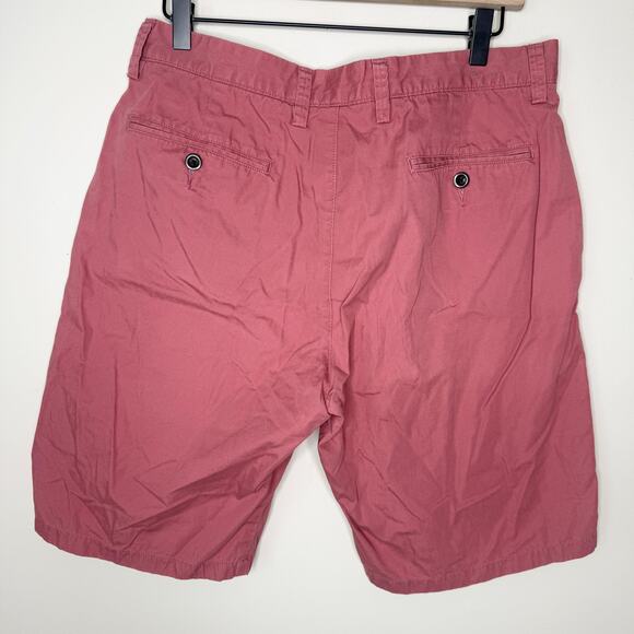 J.Crew Club Men's 10.5" Washed Red Cotton Flat Front Shorts SZ 32 Preppy‎ Summer - Picture 5 of 7